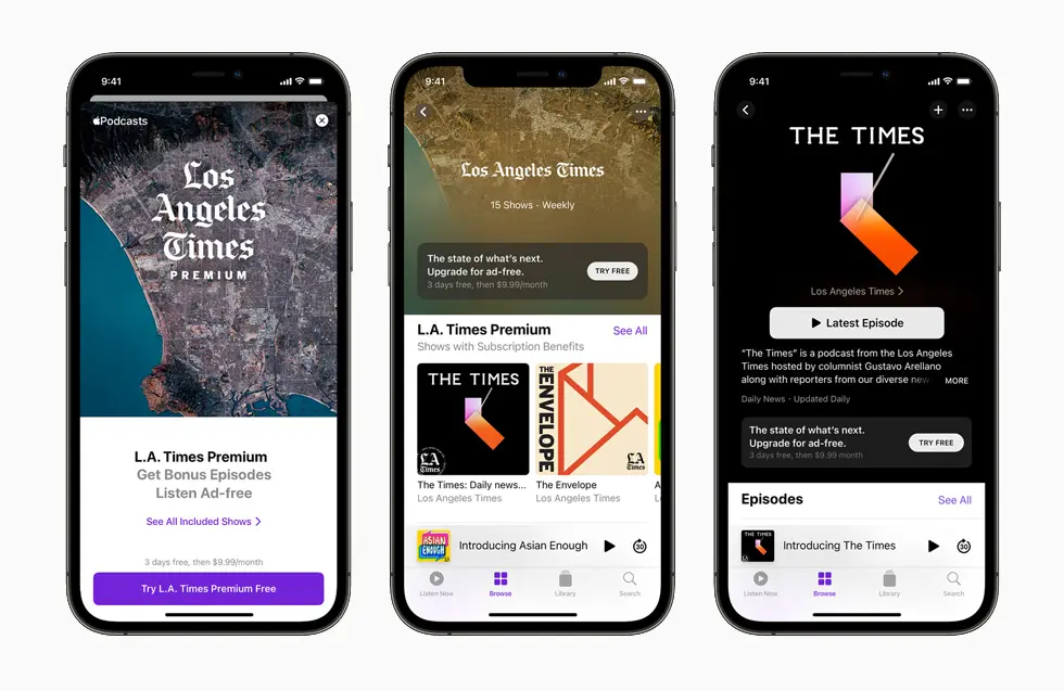 Canales y suscripción a Podcast de Apple ya están disponibles