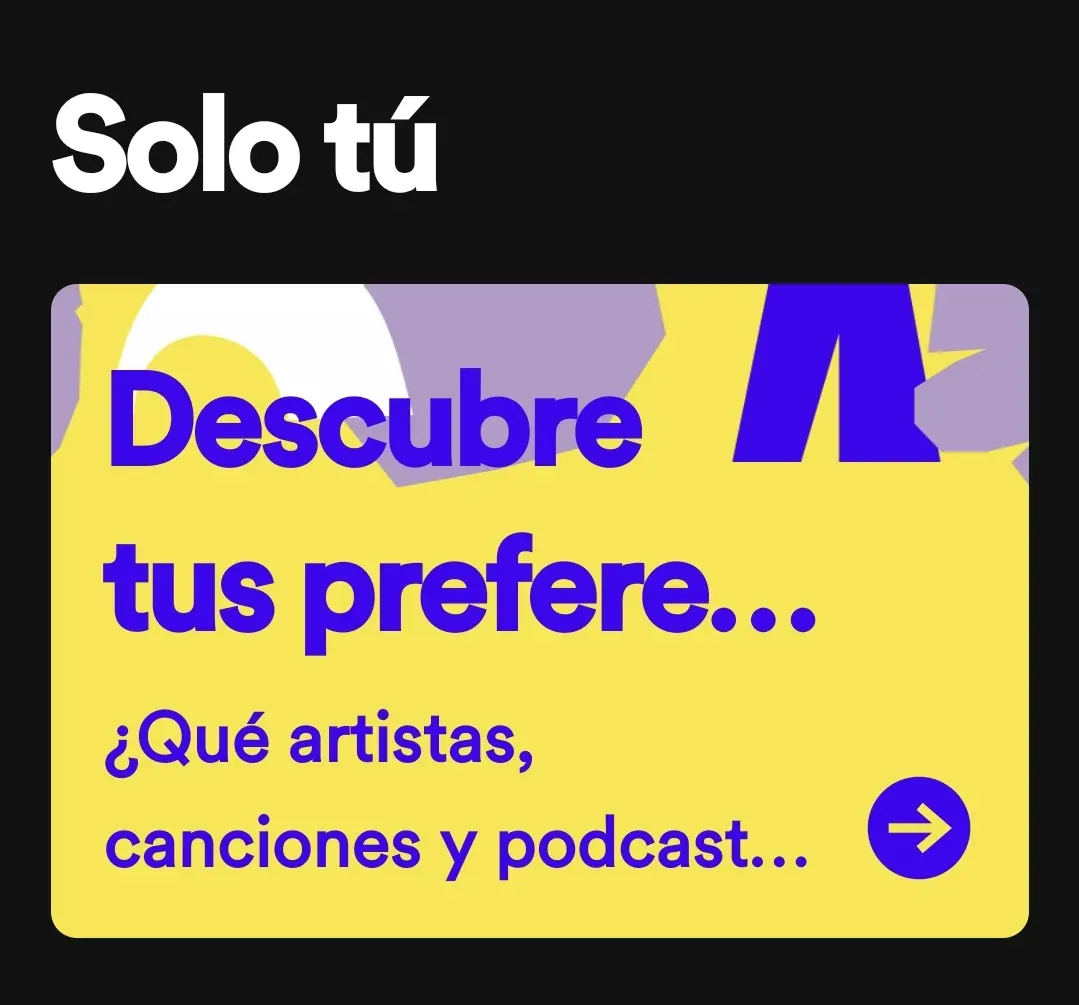 Spotify lanza “solo tu” con datos de tus preferencias