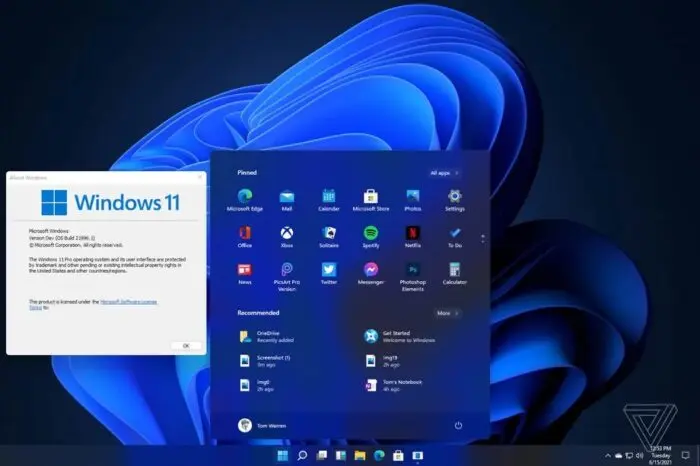 Filtran el nuevo Windows 11 con nueva interfaz y un renovado menú de Inicio
