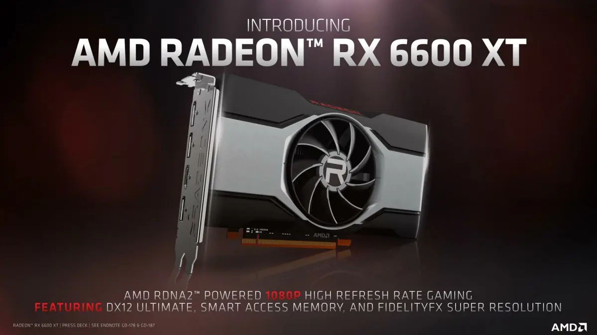AMD anuncia la Radeon RX 6600 XT, una de las gráficas más baratas del fabricante