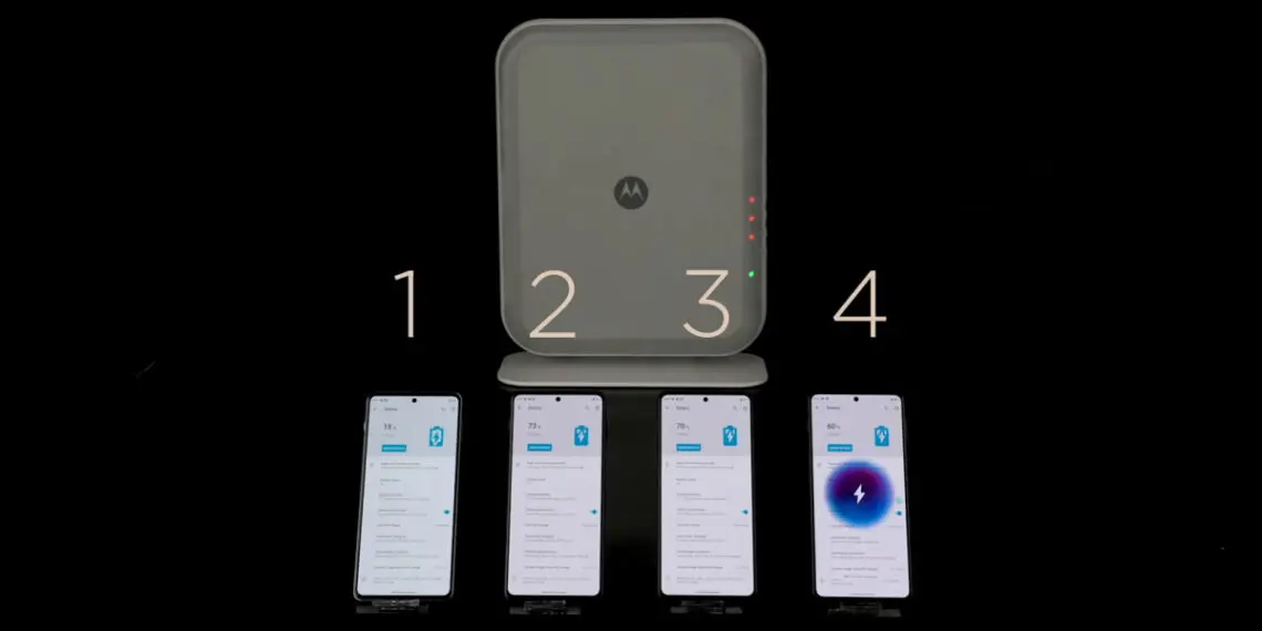 Space Charging de Motorola permite cargar 4 teléfonos a la vez de manera inalámbrica