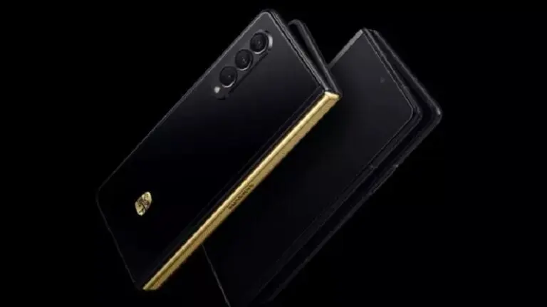 Samsung W22 es anunciado, un teléfono plegable muy elegante en color negro y dorado