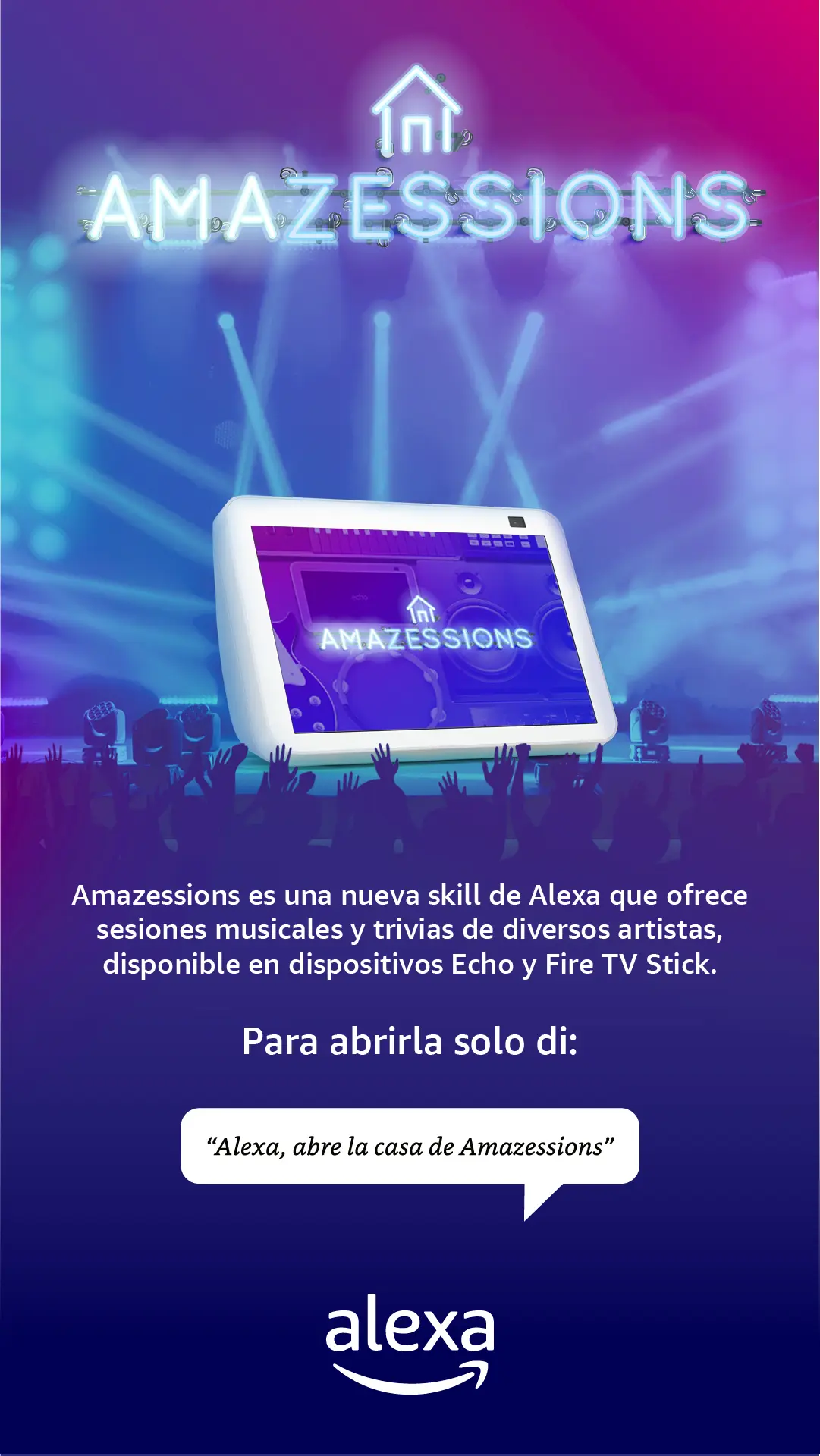 Amazon presenta Amazessions, la nueva skill de Alexa