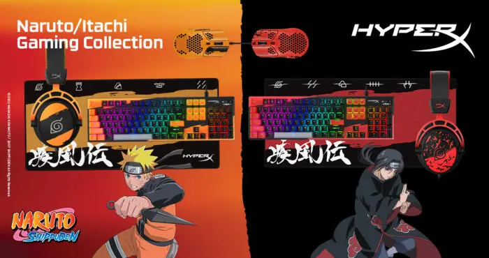 HyperX presenta la nueva colección de accesorios x Naruto: Shippuden Gaming