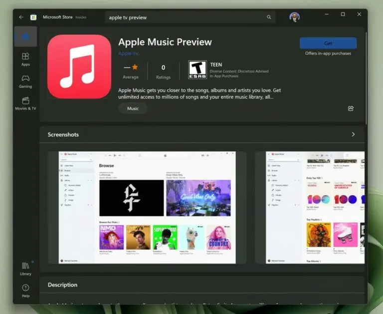 Apple Music y Apple TV+ llegan a la Microsoft Store