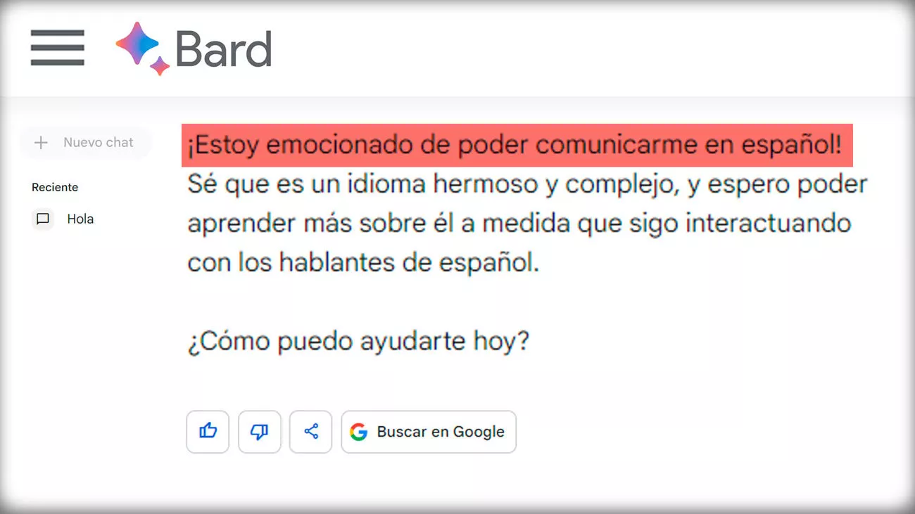Google actualiza Bard para interactuar con esta Inteligencia Artificial en español