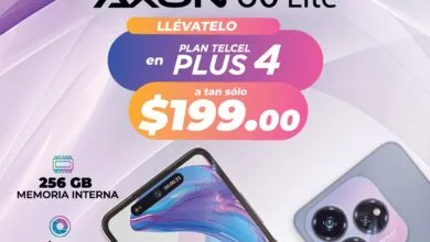 Axon 60 Lite de ZTE disponible por 9 en Plan Telcel Plus 4