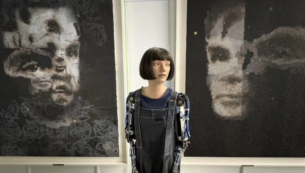 Ai-Da, el robot artista, subasta un retrato de Alan Turing por más de 1 MDD