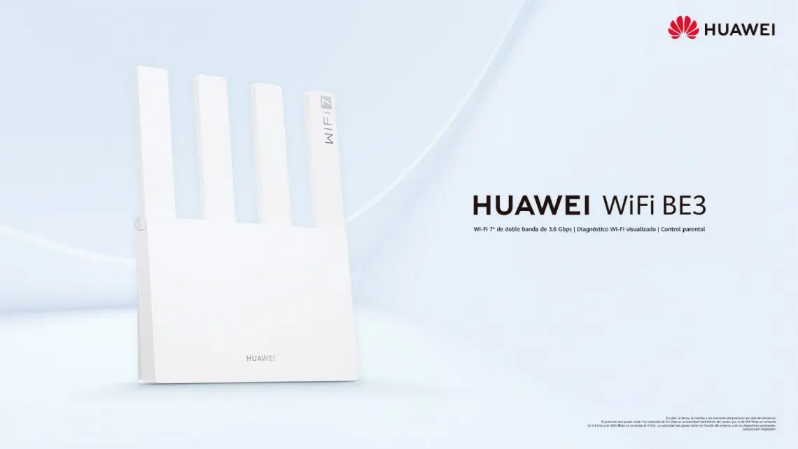 Huawei WiFi BE3, velocidades ultra rápidas y diseño innovador con Wi-Fi 7