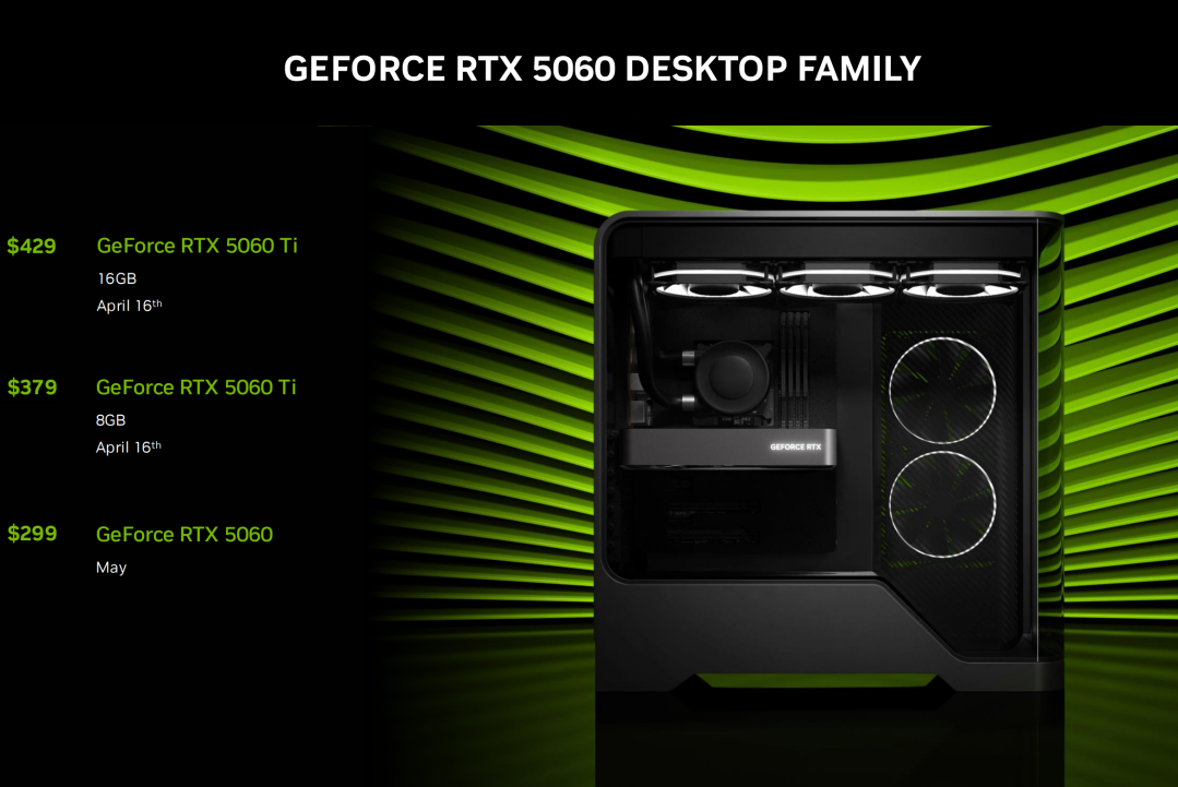 Nvidia anuncia la RTX 5060 Ti y RTX 5060, aquí todo lo que debes saber