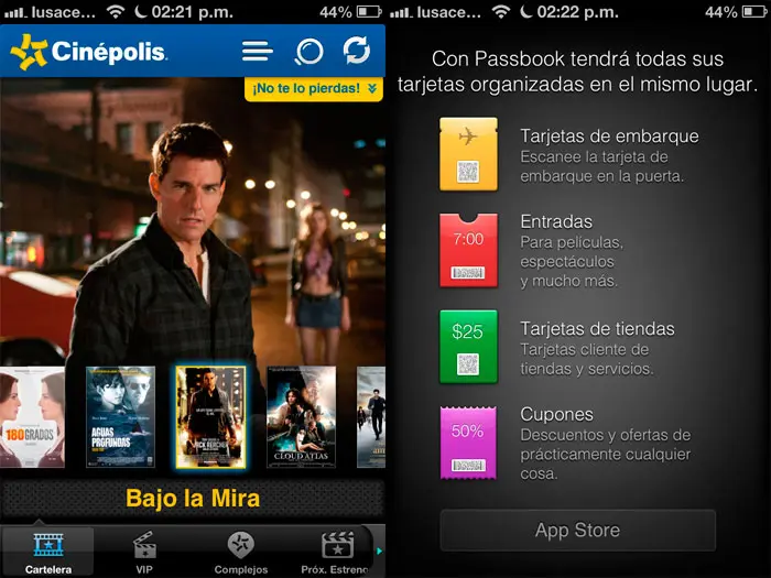 App de Cinépolis para iOS ahora se integra con Passbook