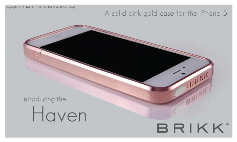 iphone 5 bumper brikk oro rosado
