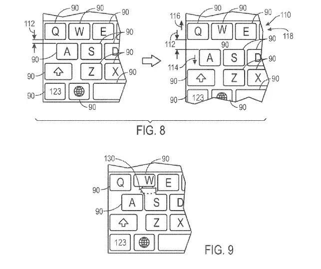 patente de teclado Apple