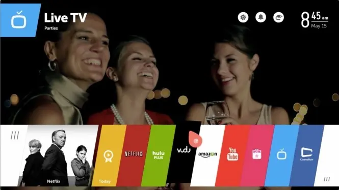 Interfaz de webOS en SmartTV