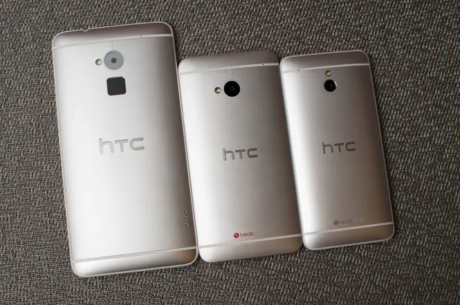 Familia HTC One (M7) incluyendo al HTC One Max, HTC One y HTC One Mini
