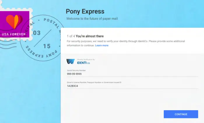 Configuración del servicio Pony Express