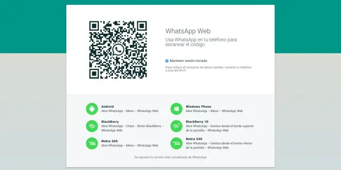 WhatsApp Web Safari