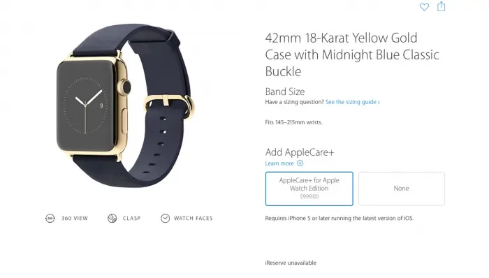 apple watch edition with apple care+