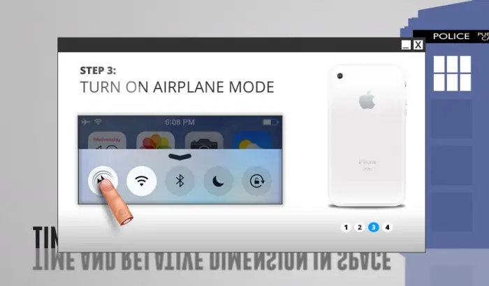 Debes activar el modo avión en tu dispositivo antes de continuar