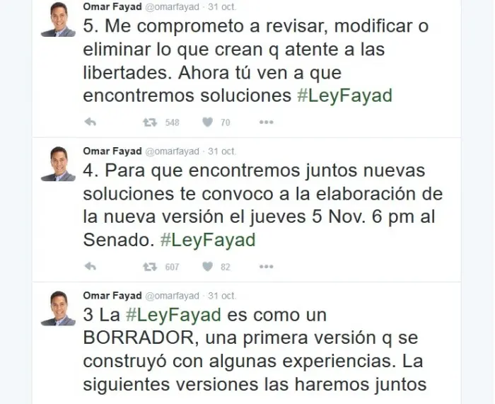 Tuits de Omar Fayad Ley Fayad