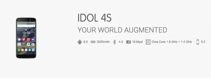 Especificaciones Alcatel Idol 4s