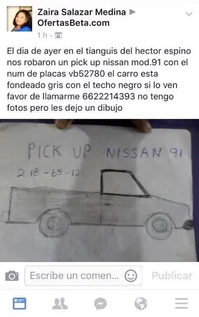 Robo de camioneta Pick Up en Hermosillo meme