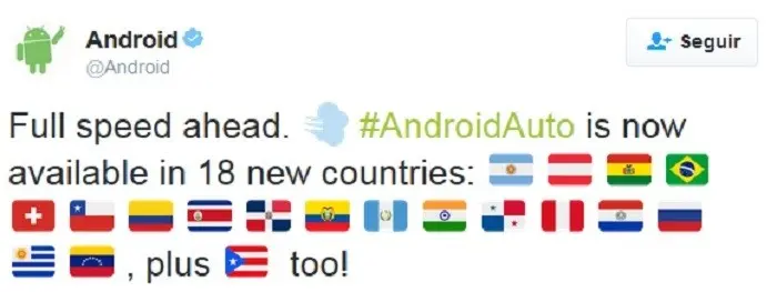 android auto banderas
