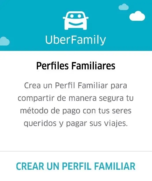 uber perfiles familiares