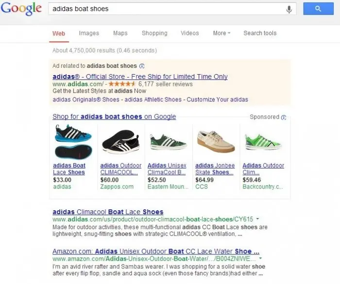Showcase Shopping de Google