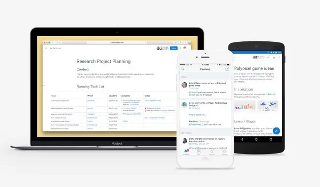 Aplicación Dropbox Paper