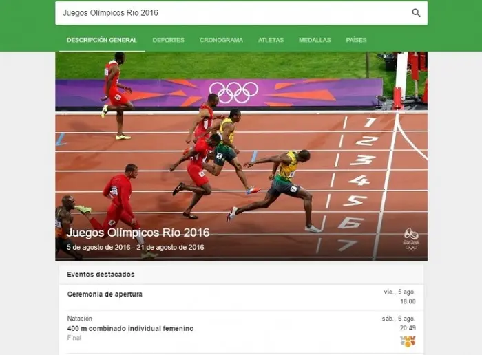 Juegos Olímpicos Río 2016 Google 1