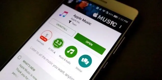 Apple Music en Google Play Android