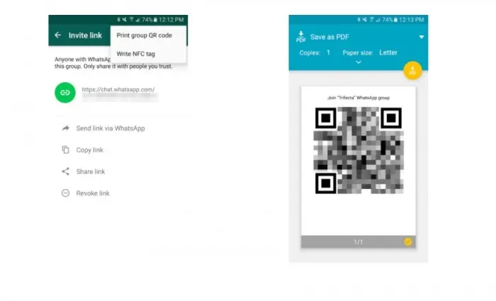 Enlaces y códigos QR para grupos en WhatsApp