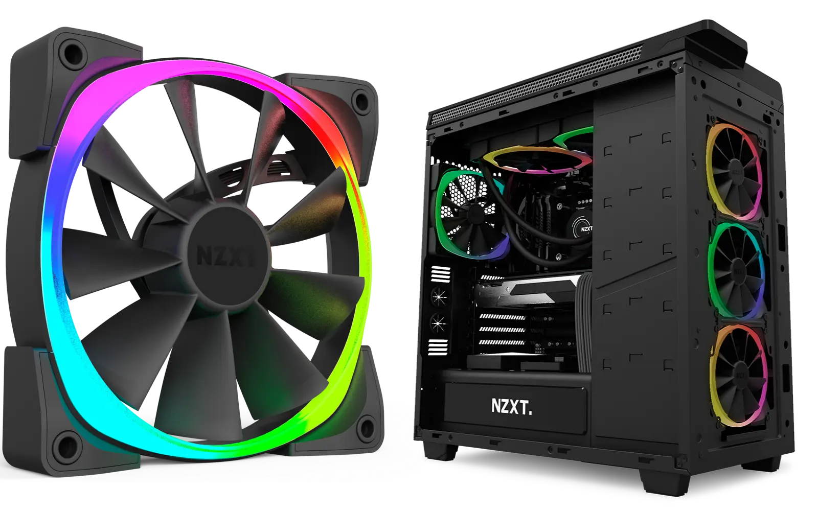 NZXT вентиляторы RGB. Кулер Дипкул с подсветкой. Кулер PC NZXT. NZXT f120 RGB Duo.