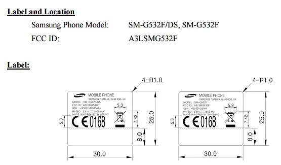 Samsung Galaxy Grand Prime 2016 certificación FCC
