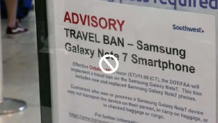 galaxy note 7 ban