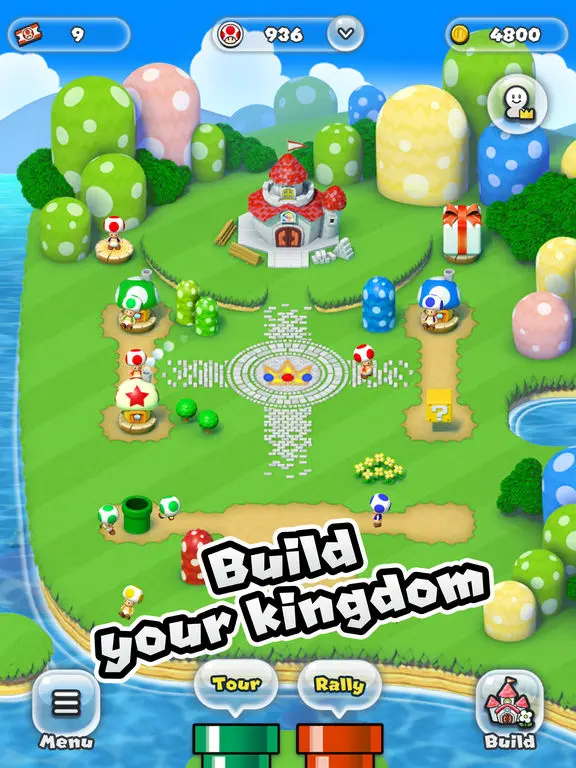 super mario run build kingdom