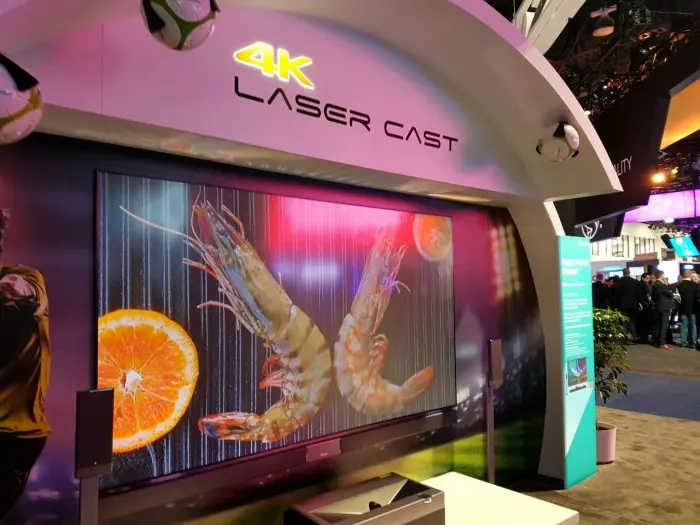 hisensebooth laser tv lateral