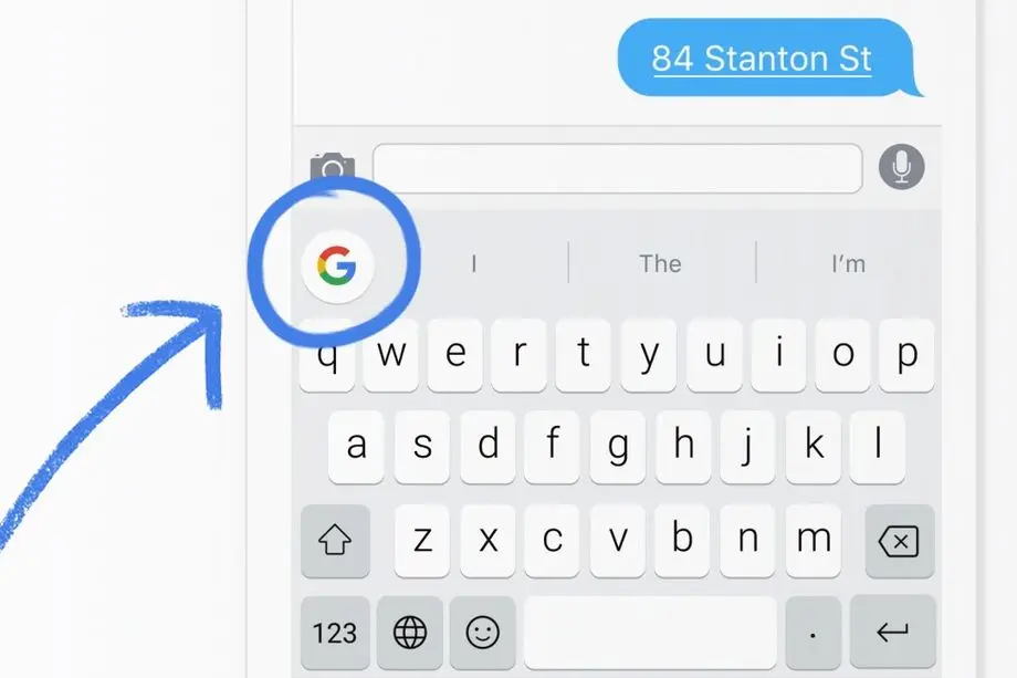 google teclado iphone