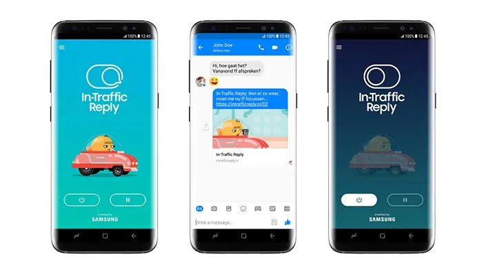 samsung In-Traffic-Reply-App evita accidentes automovilisticos