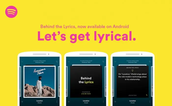 spotify lyrics llega a android