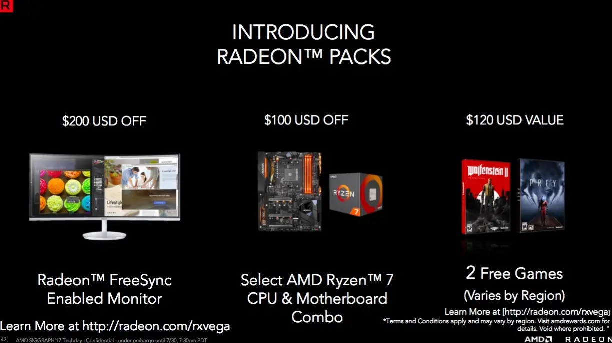 AMD Radeon RX Vega AMD Radeon Packs