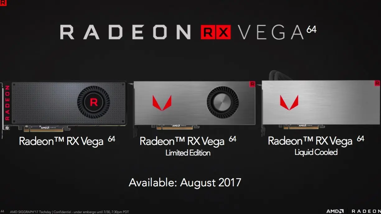 AMD Radeon Vega 64 variantes modelos