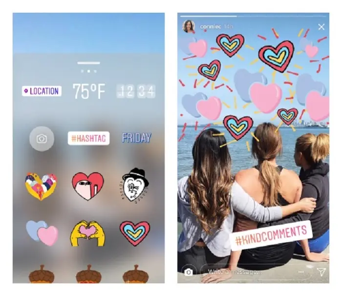 instagram kindcomments sticker