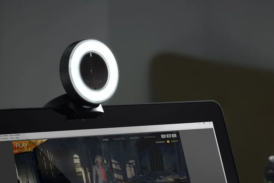 razer kiyo webcam luces led