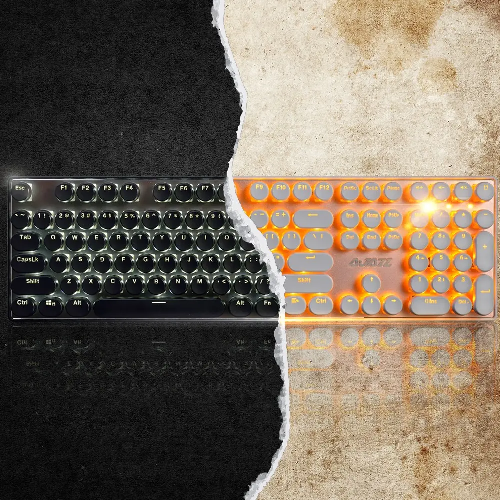AJAZZ AK33i teclado mecanico negro blanco tomtop