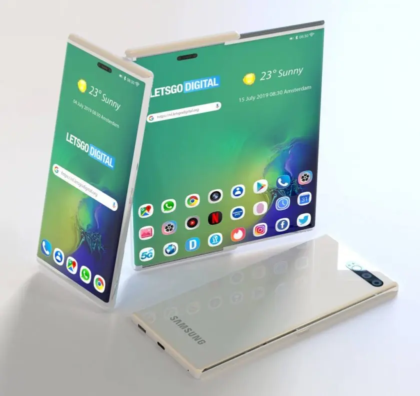 Patente de Samsung muestra un diseño alternativo al Galaxy Fold